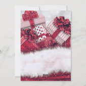 Red Gift Snow-kerstkaarten Feestdagenkaart (Achterkant)