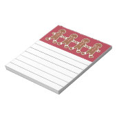 Red Gingerbread Boys Notepad Notitieblok (Linkerzijde)