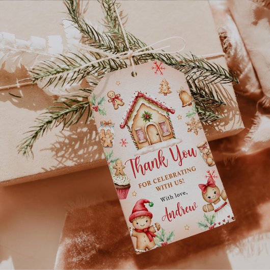 Red Gingerbread House 1st Birthday Party Cadeaulabel