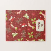 Red Gingerbrood Man Glee Legpuzzel (Horizontaal)