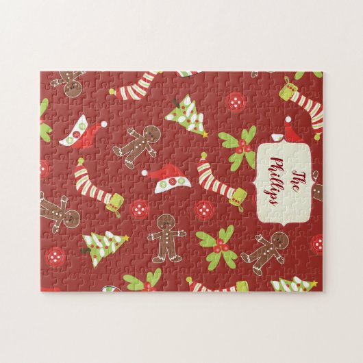 Red Gingerbrood Man Glee Legpuzzel (Horizontaal)