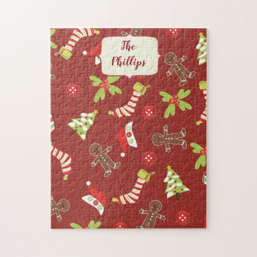 Red Gingerbrood Man Glee Legpuzzel (Verticaal)