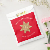 Red Gingerbrood Snowflake kerstcadeau Bedankzakje (Gezegeld)