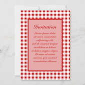 Red Gingham + aangepaste kleur Kaart (Voorkant)