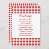 Red Gingham + aangepaste kleur Kaart (Voorkant / Achterkant)