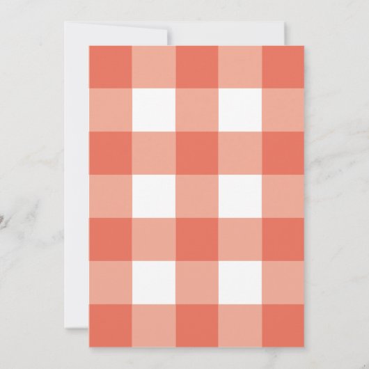 Red Gingham Adult Pizza Party Verjaardag Kaart (Achterkant)