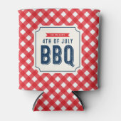 Red Gingham and Blue Fourth of Juli BBQ Blikjeskoeler (Voorkant)