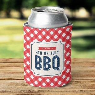 Red Gingham and Blue Fourth of Juli BBQ Blikjeskoeler