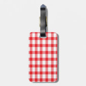 Red Gingham Bagagelabel (Achterkant verticaal)