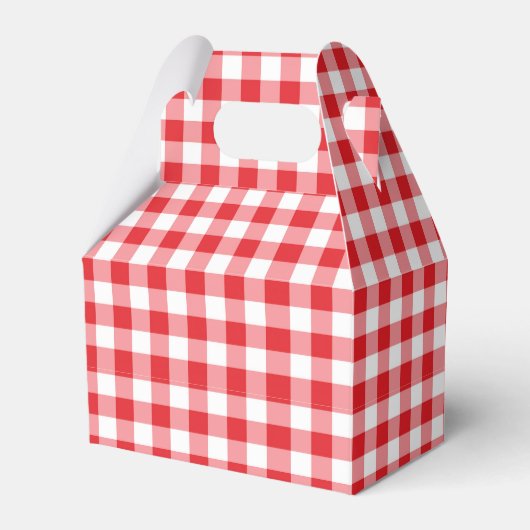 Red Gingham Bedankdoosjes (Voorkant Zijde)