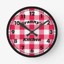 Red Gingham Black Retro Naam