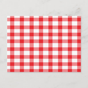 Red Gingham Briefkaart