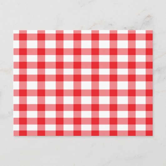 Red Gingham Briefkaart (Voorkant)