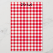 Red Gingham Briefpapier (Voorkant)