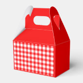 Red Gingham Buffalo Check Picnic Custom Favor Box Bedankdoosjes (Achterkant)