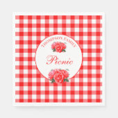 Red Gingham Buffalo controleert Picnic Paper Napki Servet (Voorkant)