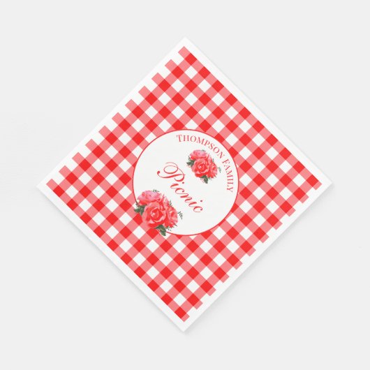 Red Gingham Buffalo controleert Picnic Paper Napki Servet (Hoek)