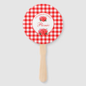 Red Gingham Buffalo Pset Summer Picnic Handwaaier (Voorkant)