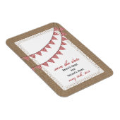 Red Gingham Bunting Burlap geïnspireerd op Save th Magneet (Rechterzijde)