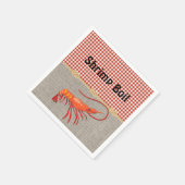 Red Gingham Burlap Rope Shrimp Boil Servet (Hoek)