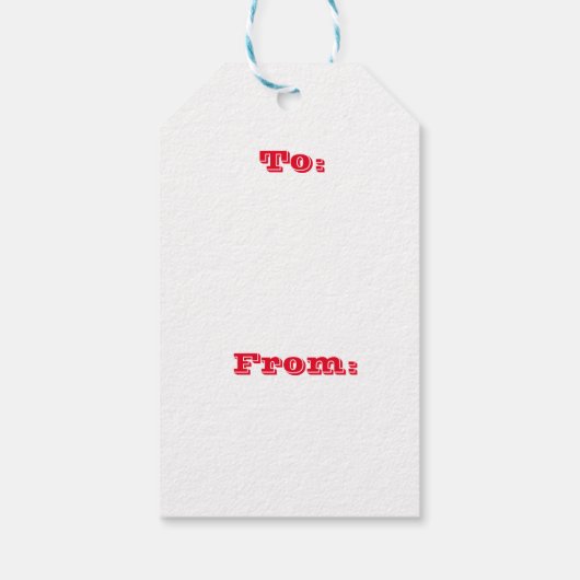 Red Gingham Cadeaulabel (Achterkant)