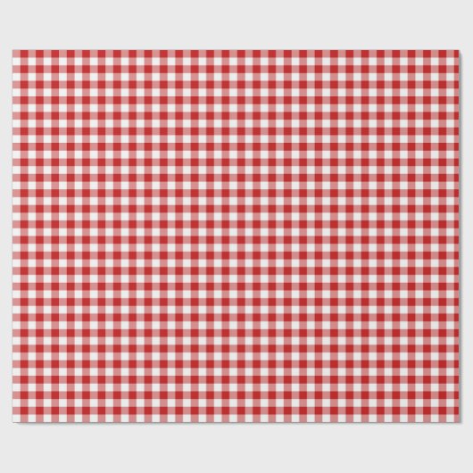 Red Gingham Cadeaupapier (Vlak)