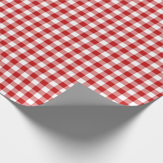 Red Gingham Cadeaupapier (Hoek)