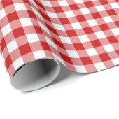 Red Gingham Cadeaupapier (Rol Hoek)