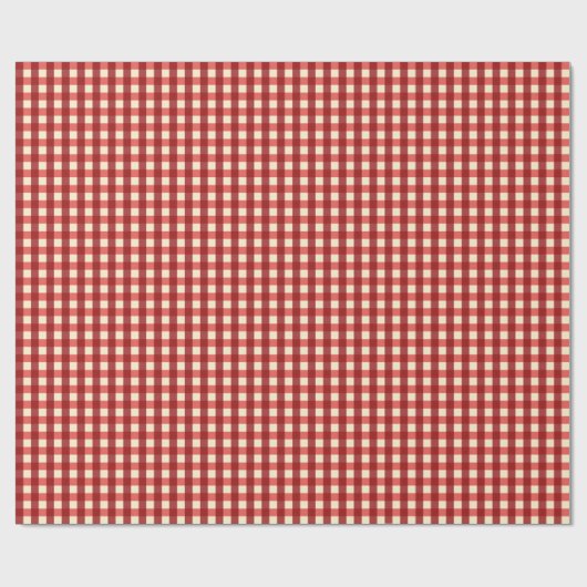 Red Gingham Cadeaupapier (Vlak)
