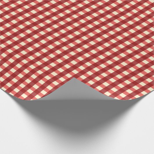 Red Gingham Cadeaupapier (Hoek)
