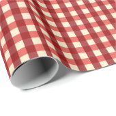 Red Gingham Cadeaupapier (Rol Hoek)