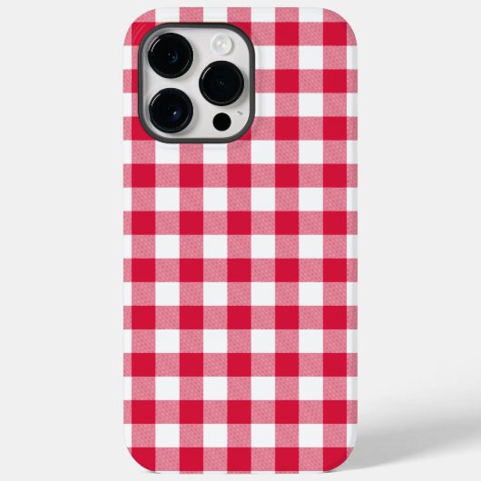 Red Gingham Case-Mate iPhone Case (Achterkant)