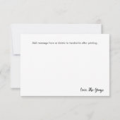 Red Gingham Chalkboard Lights Douche Dank u Bedankkaart (Achterkant)