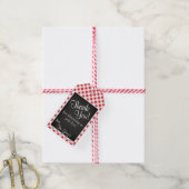 Red Gingham Check Baby shower Dank u Cadeau Label Cadeaulabel (Met Touw)