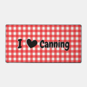 Red Gingham Check I Heart Canning Jar Cooling Mat (Voorkant)