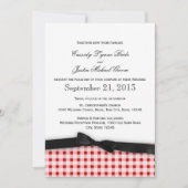 Red Gingham Check Patroon met lint Kaart (Voorkant)