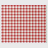 Red Gingham Check Pattern Cadeaupapier (Vlak)