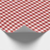 Red Gingham Check Pattern Cadeaupapier (Hoek)
