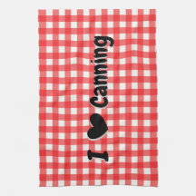 Red Gingham Check Pattern I Heart Canning