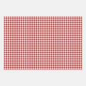 Red Gingham Check Pattern Inpakpapier Vel (Voorkant 2)