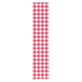 Red Gingham Check Pattern Korte Tafelloper (Voorkant)