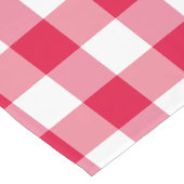 Red Gingham Check Pattern Lange Tafelloper (Hoek)
