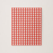 Red Gingham Check Pattern Legpuzzel (Verticaal)