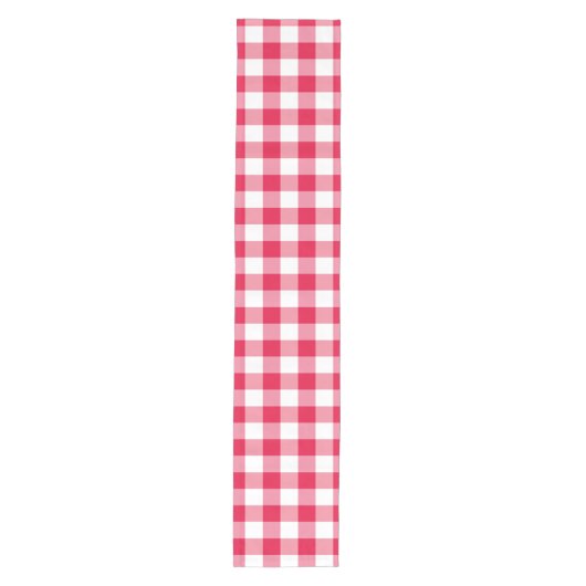 Red Gingham Check Pattern Medium Tafelloper (Voorkant)
