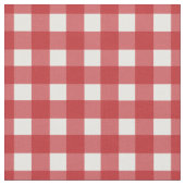 Red Gingham Check Stof (Close Up)