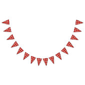 Red Gingham Checkered Pattern Burlap Kijk Vlaggetjes (Alle)