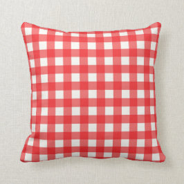 Red Gingham Checkered Pattern Kussen