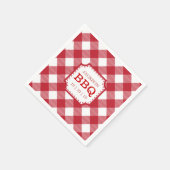 Red Gingham Checkered Pattern Paper Napkin Servet (Hoek)