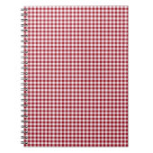 Red Gingham Checkered Plays Pattern Notitieboek (Voorkant)