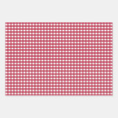 Red Gingham Checks Design Inpakpapier Vel (Voorkant 2)